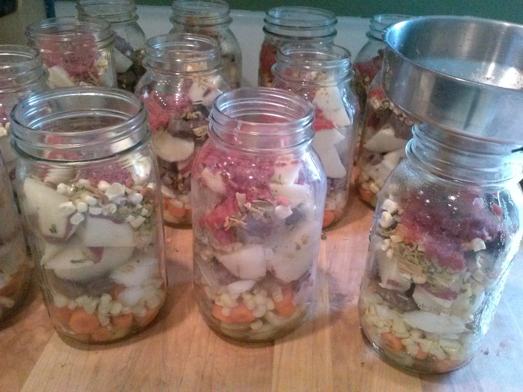 filling jars